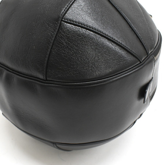 Gucci Tifosa Handbag Black Leather Basketball Shape - Picture 5 of 9